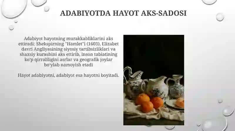 Adabiyotning umumiy xususiyatlar 3