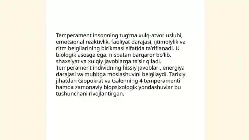 Temperament.Temperament tiplari 3