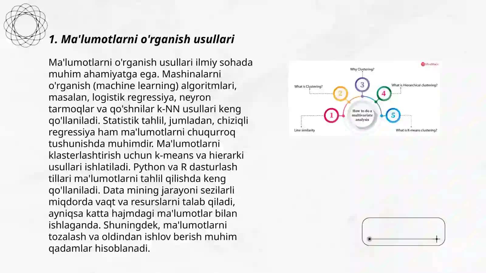 Ma'lumotlarni o'rganish usullari 3
