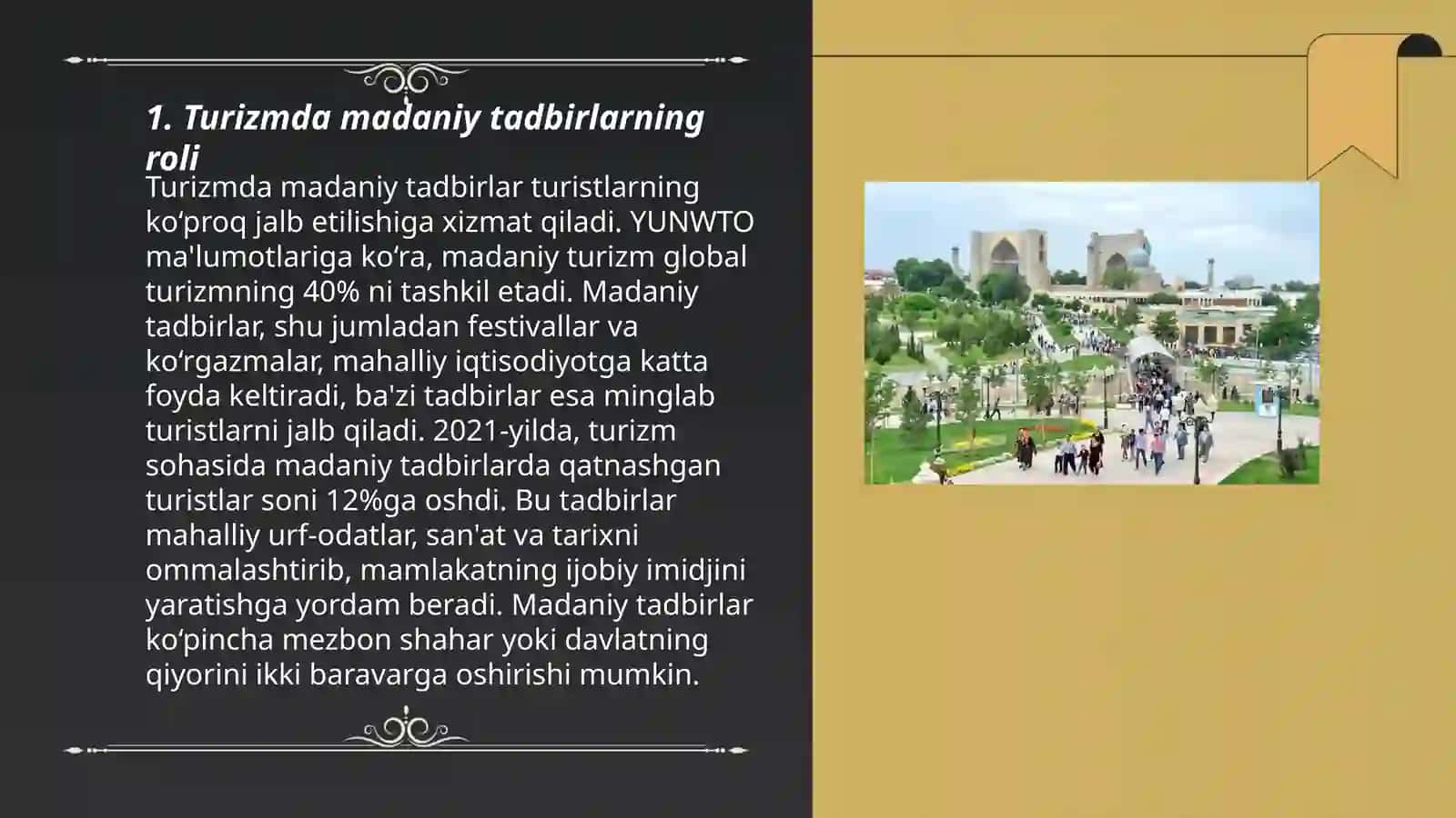 Turizmda ko'ngilochar tadbirlar ahamiyati 3