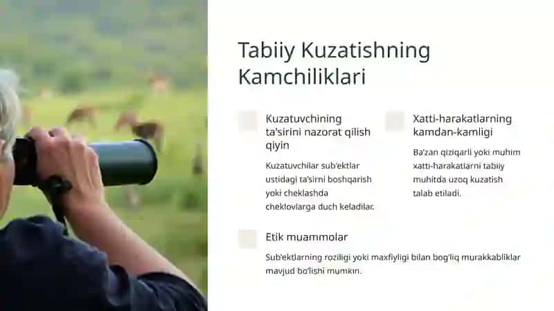 Tabiiy va Laboratoriya Sharoitlarida Kuzatish 3