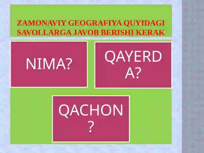 Geografiya fanidan zamonaviy darslar 3