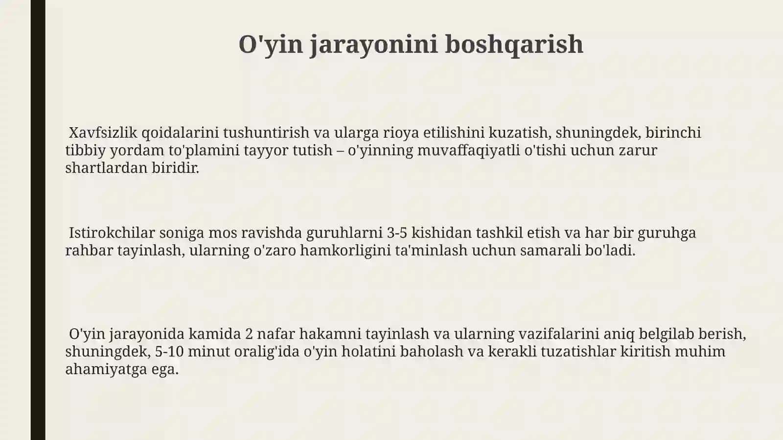 Harakatli O'yinlar 3