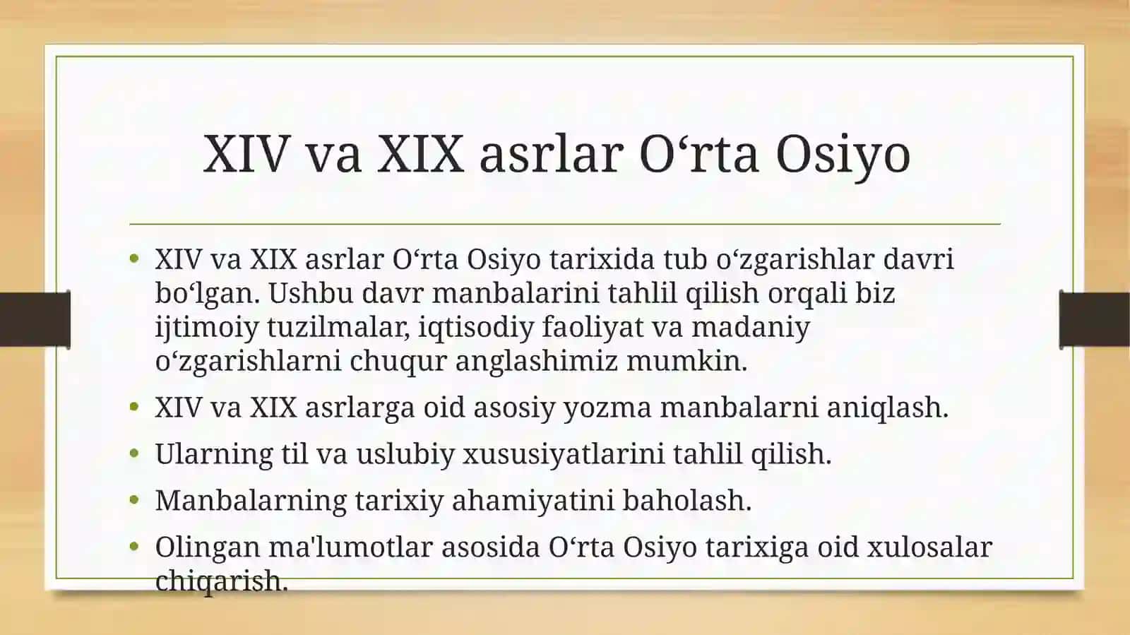 XIV-XIX asrlarda O'rta Osiyoda tarixga oid yozma manbalar 3