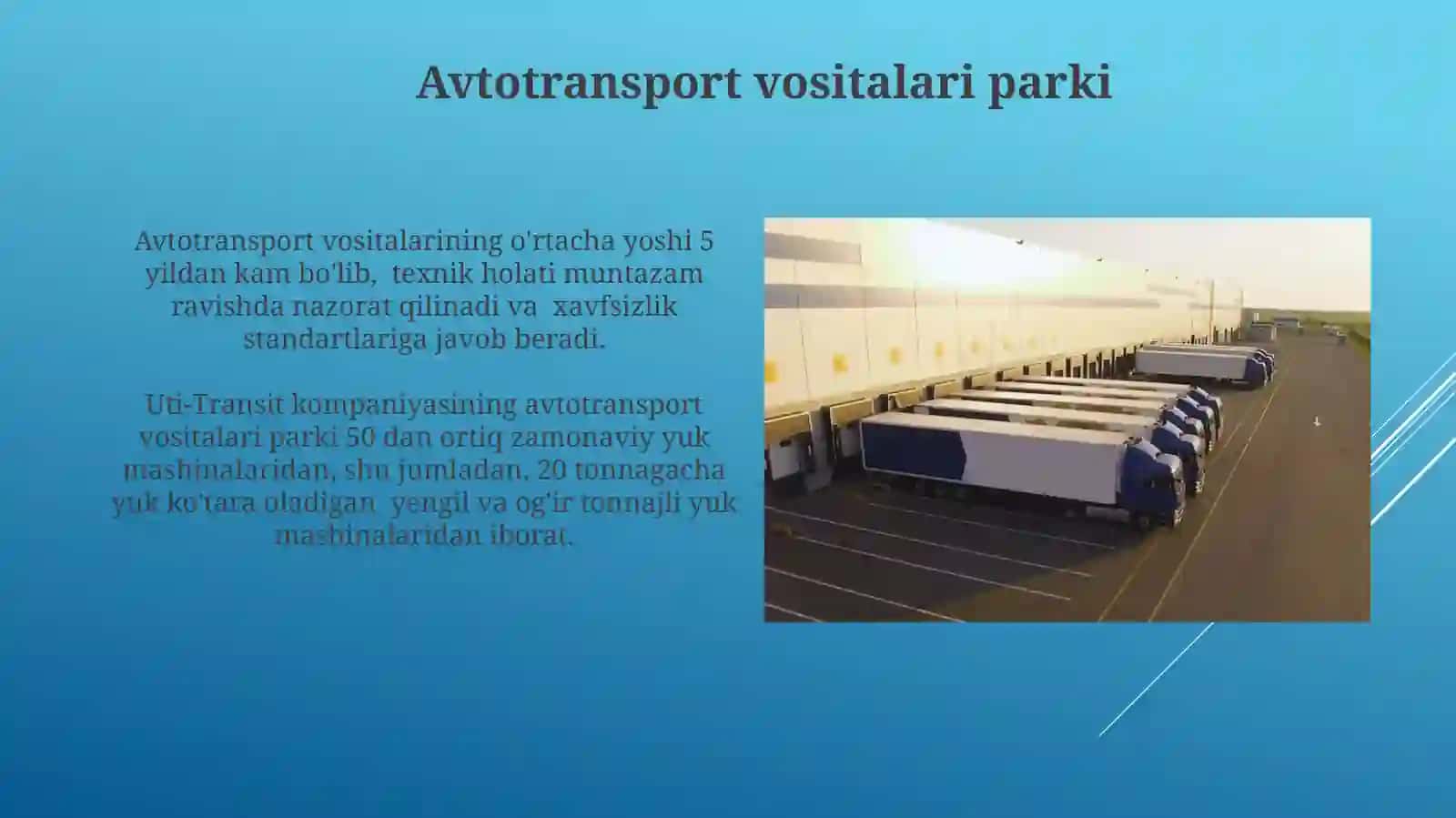 UTI-TRANSIT’’LogistikaKompaniyasi 3