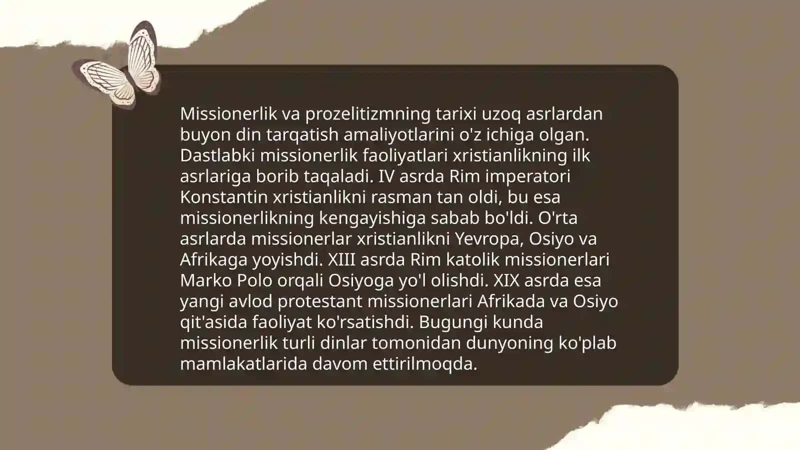 Missionerlik va prozelitizmning tarixi 3