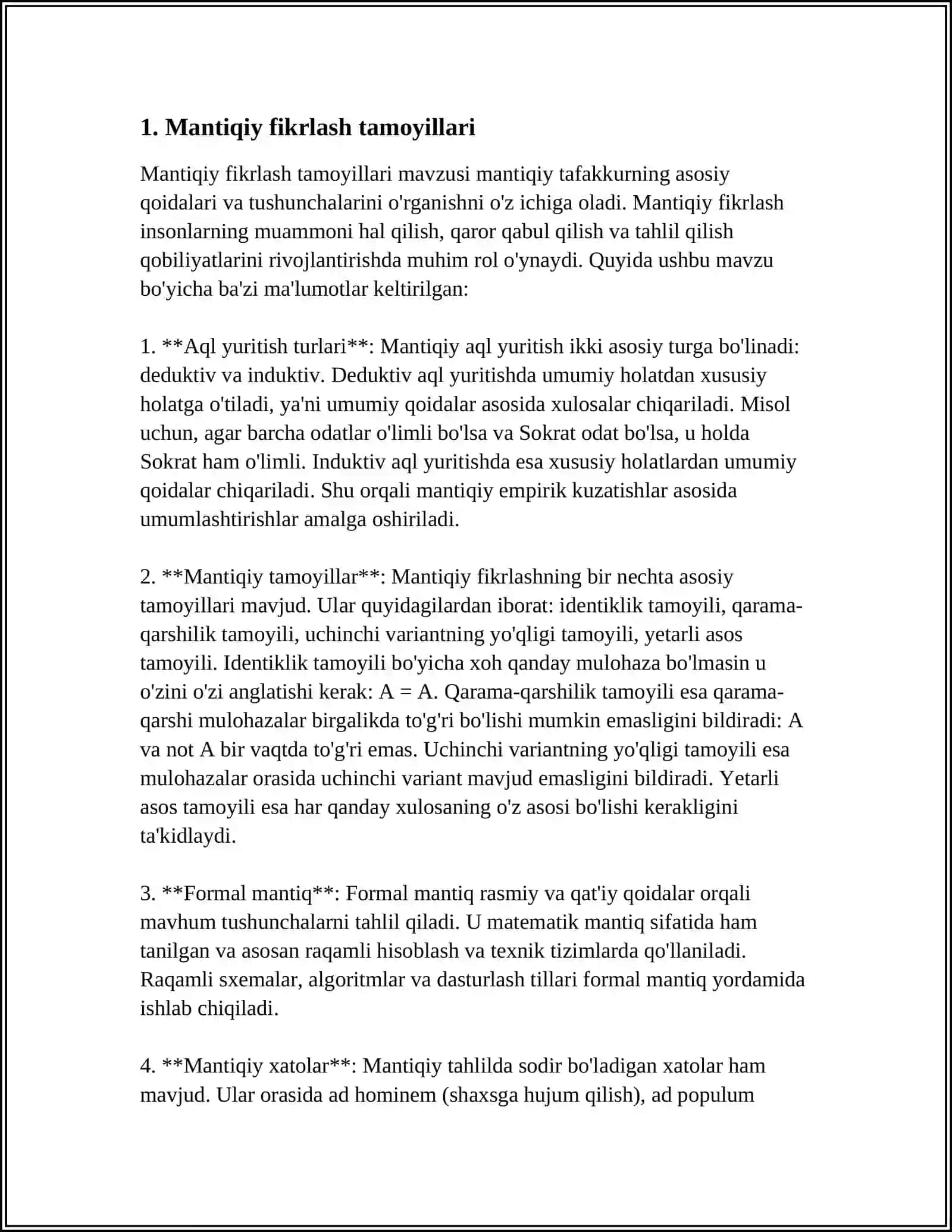 Mantiqiy fikrlash tamoyillari 3