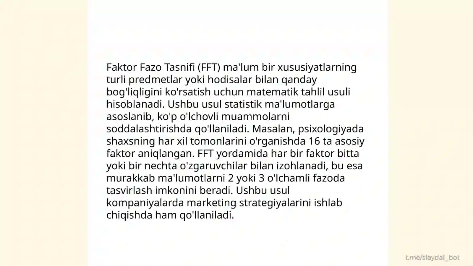 Faktor Fazo Tasnifi 3