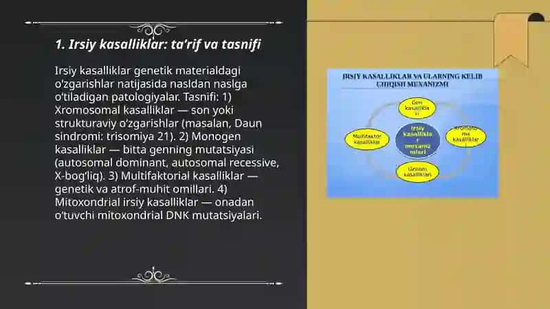 Irsiy kasalliklar tasnifi 3