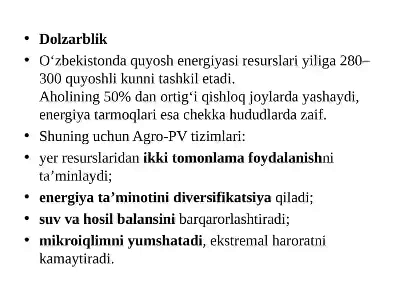 Agro-fotovoltayik tizimlar 3