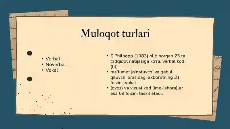 Muloqotning verbal va noverbal shakllari 3