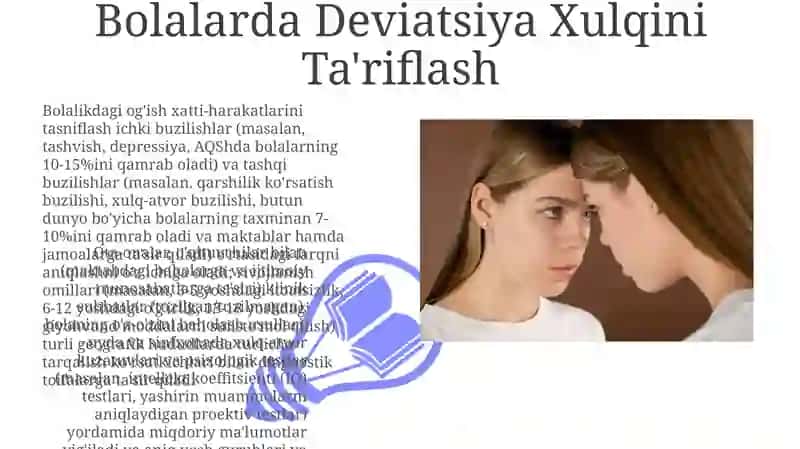 Bolalarda Deviatsiya Xulqini Ta'riflash 3