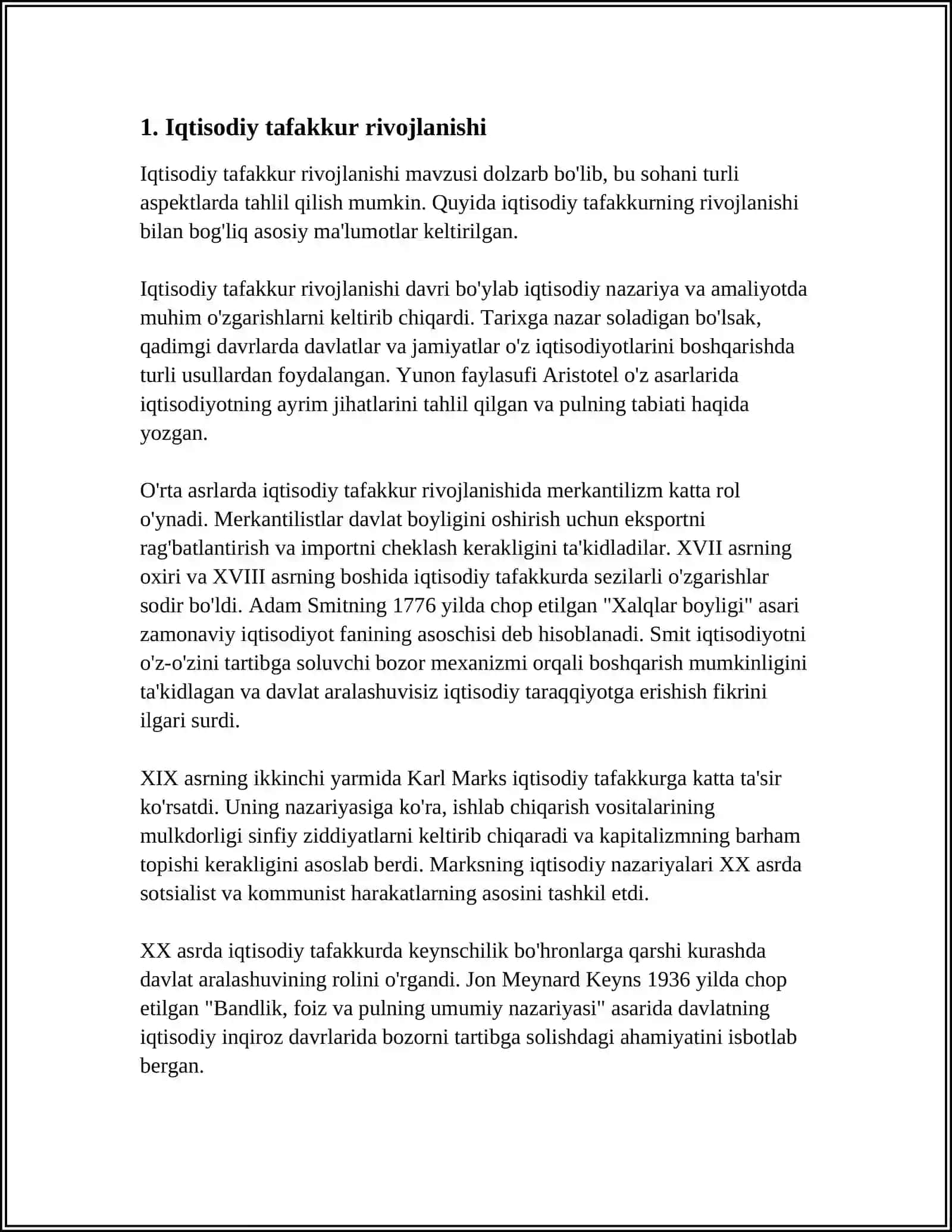 IQTISODIY TALIMOTLAR TARIXI 3