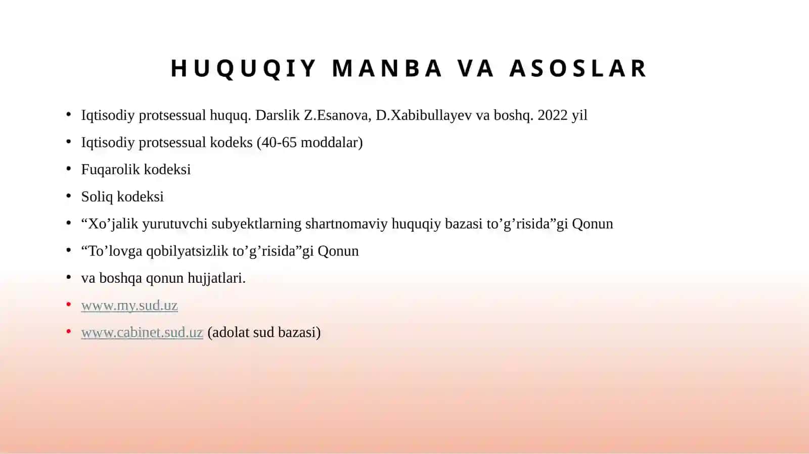 Iqtisodiy sud  ishlarini  yuritishish  tirokchilari 3