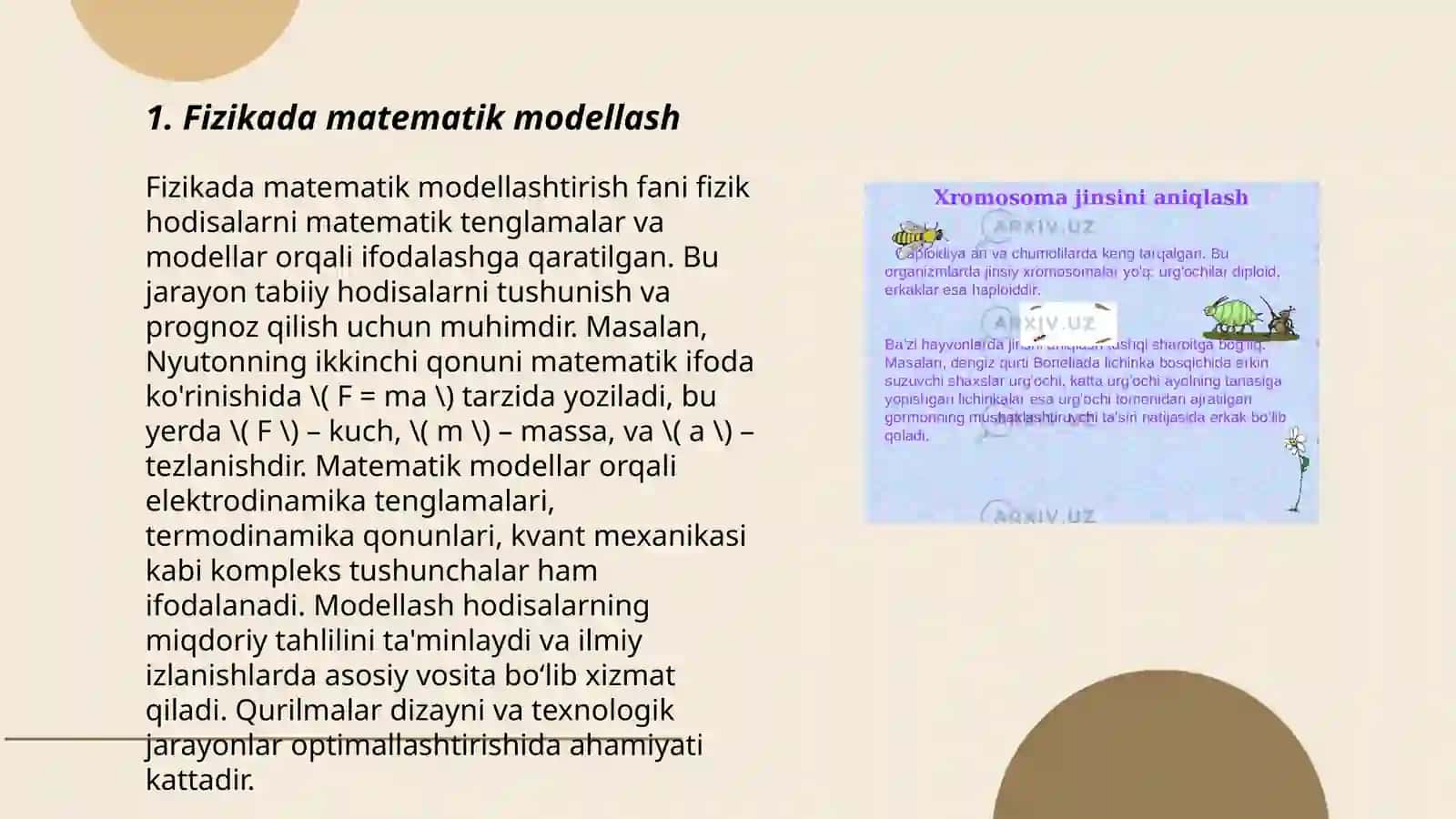 Fizikada matematik modellash 3