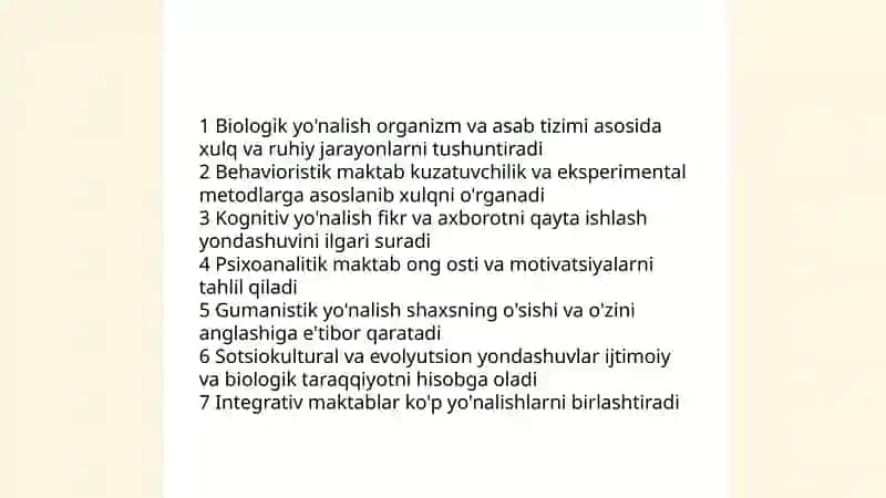 Hozirgi zamon psixolixologiyasining tuzulishi va tarmoqlari 3