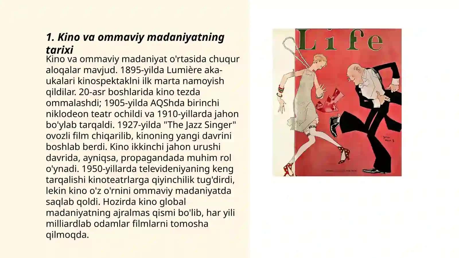 Kino va ommaviy madaniyatning tarixi 3