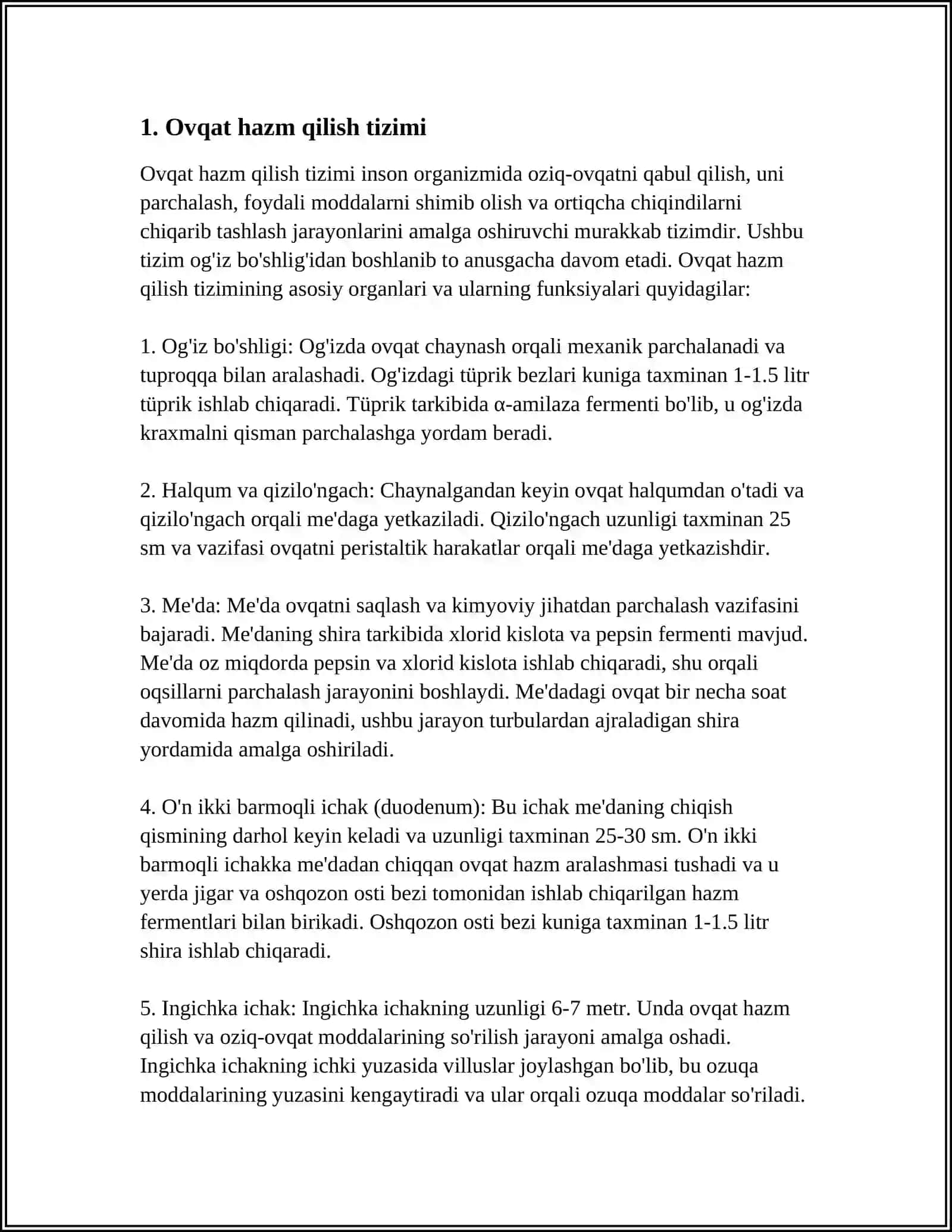 OQSIL HAZMLANISHI VA AMINOKISLOTA SOʻRILISHI 3