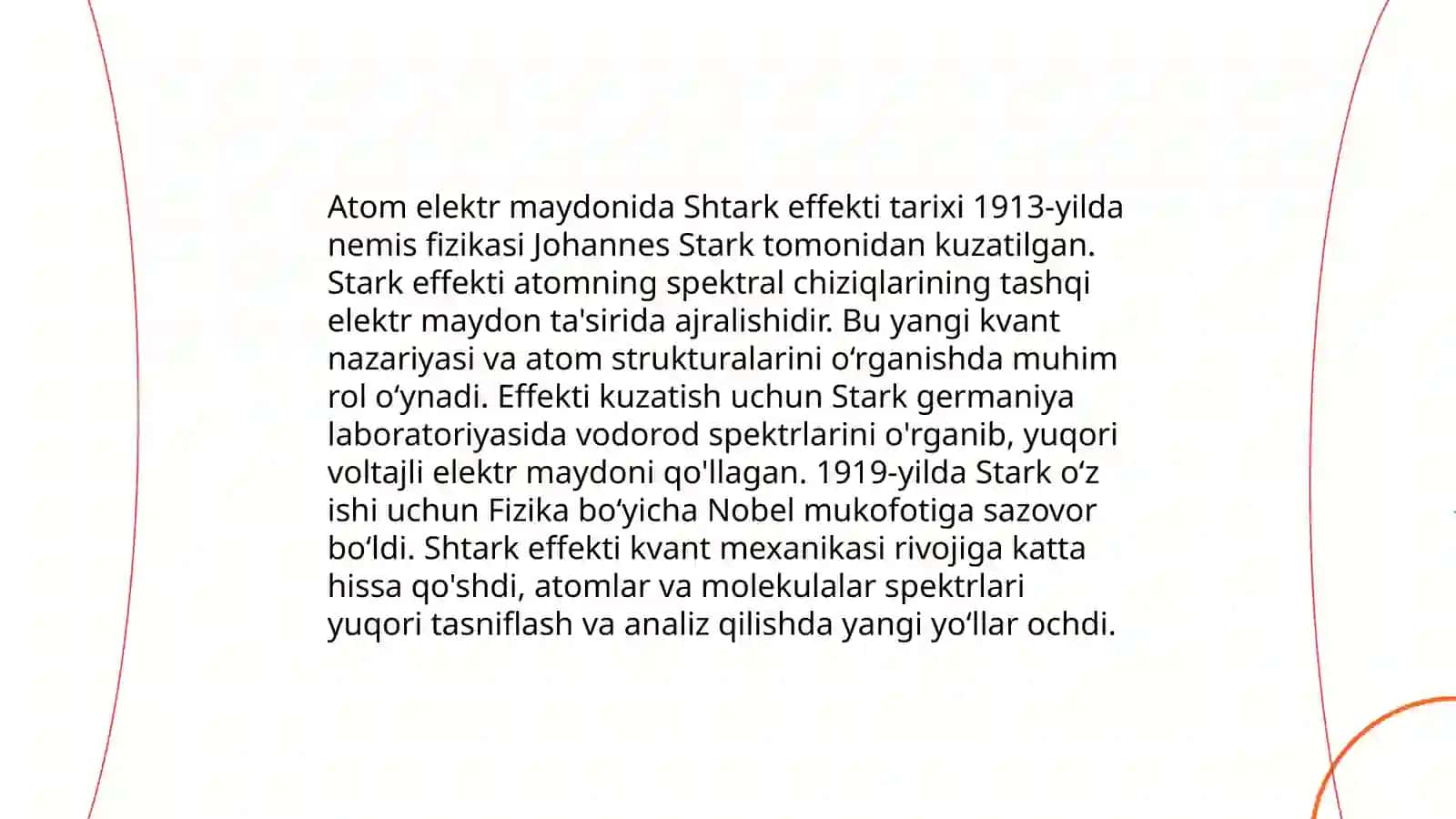 Atom elektr maydonda. Shtark effekti 3