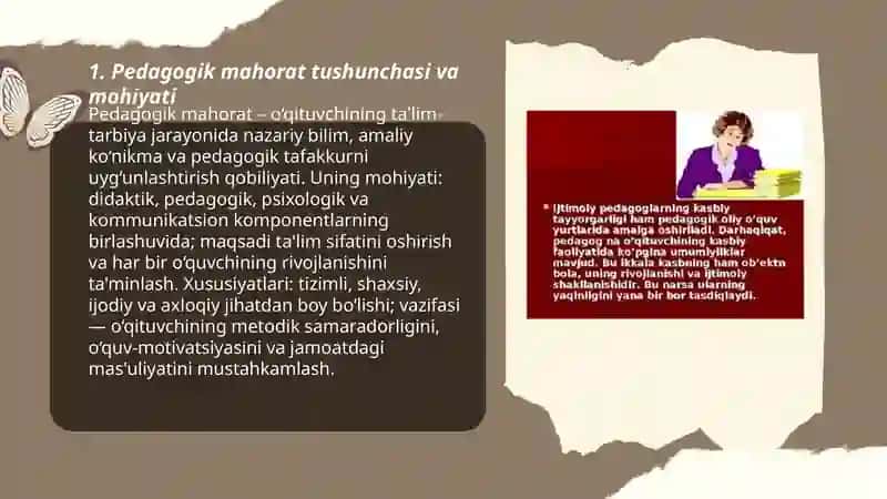 PEDAGOGIK MAXORAT MOXIYATI,OʻQITUVCHI KASBI VA UNING JAMIYATDA TUTGAN OʻRNI 3