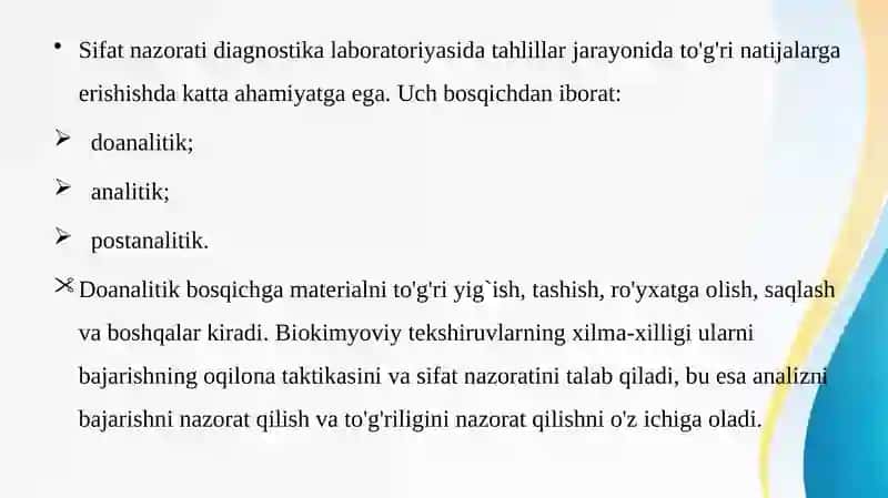 Laboratoriya tekshiruvlarida sifat nazorati 3