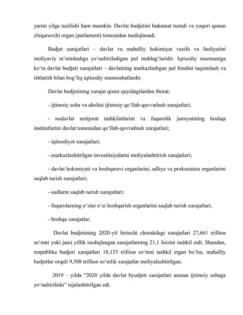 Davlat byudjetining ta'lim tizimi xarajatlari 3