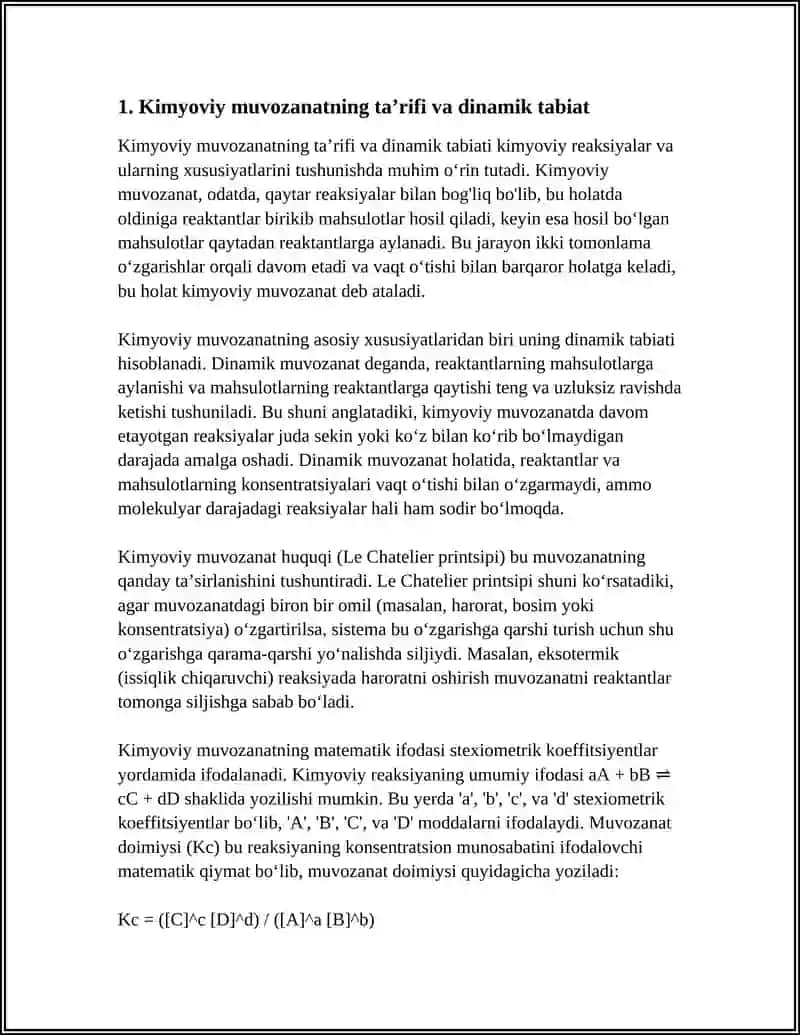 KIMYOVIY MUVOZANAT 3