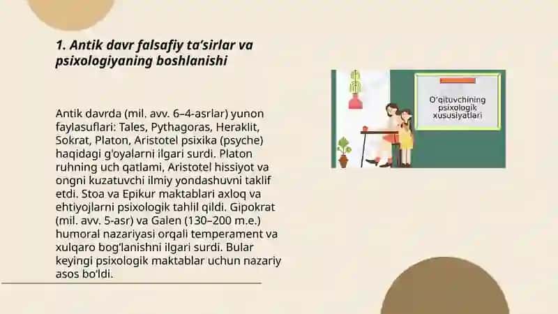 Psixologik maktablarning yuzaga kelish tarixi 3