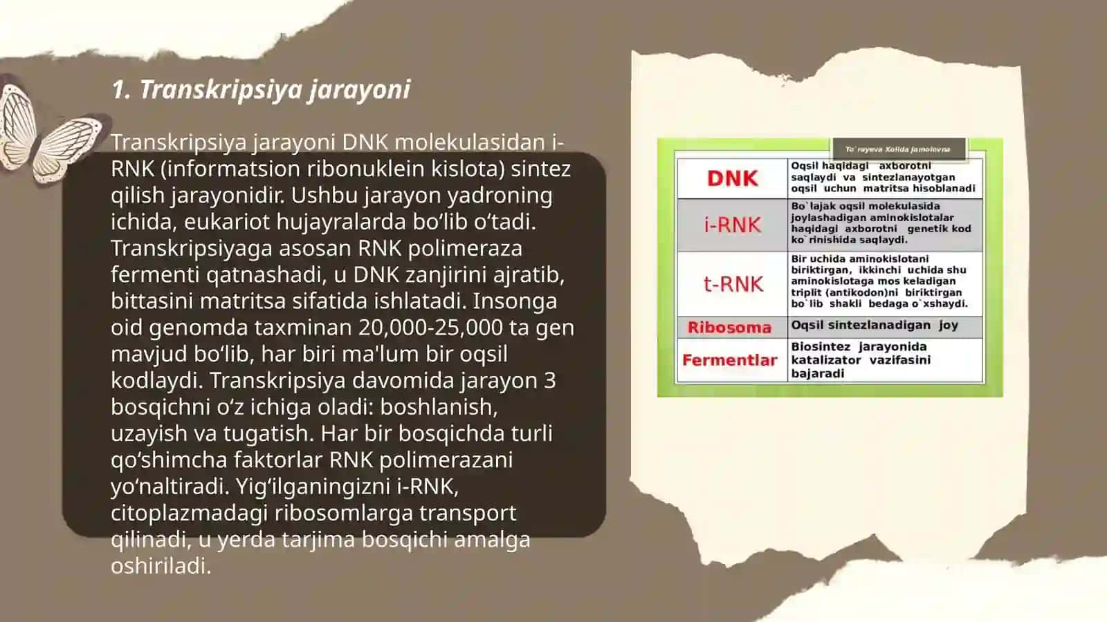 Oqsil biosintez jarayoni 3