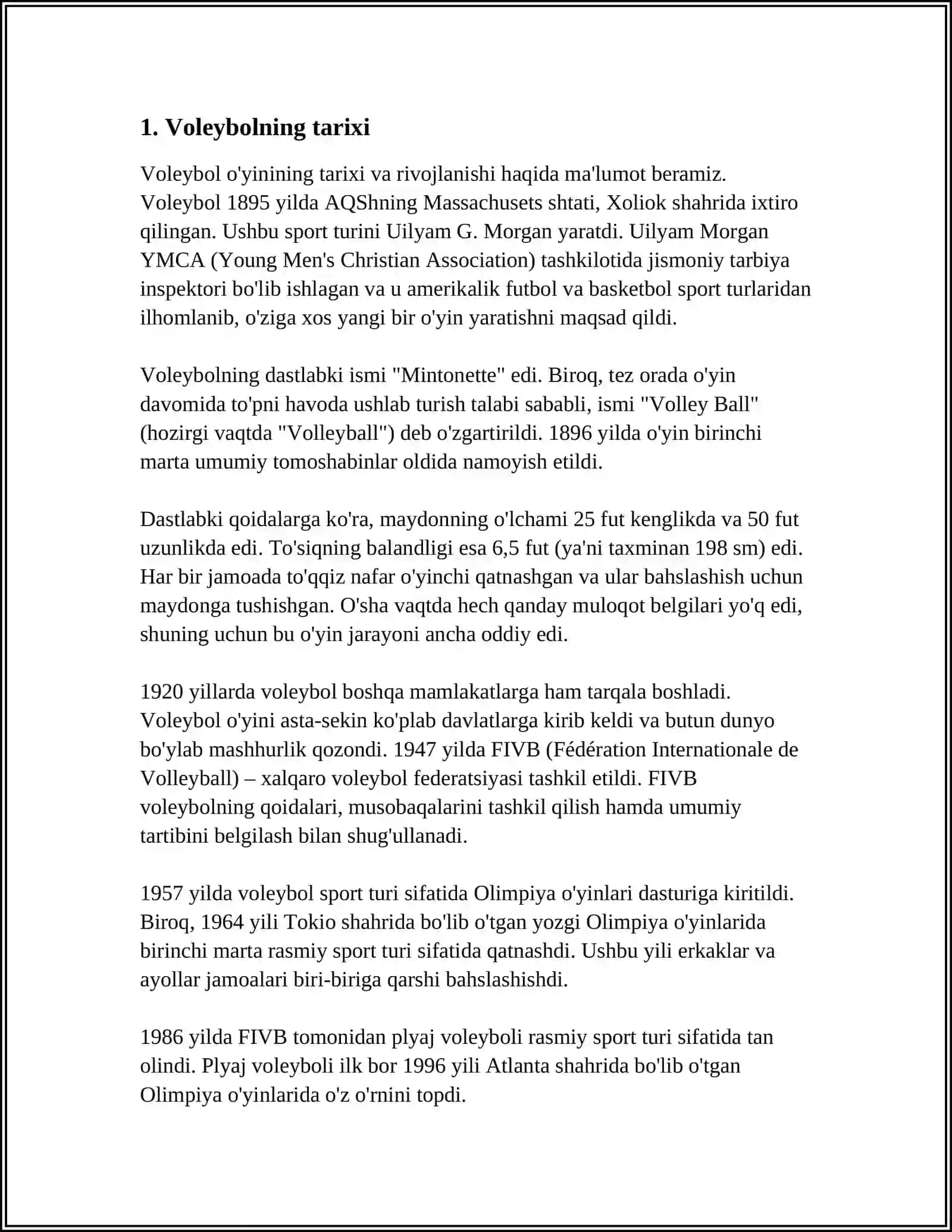 SPORT O'YINLARI(VOLLEYBOLL) 3