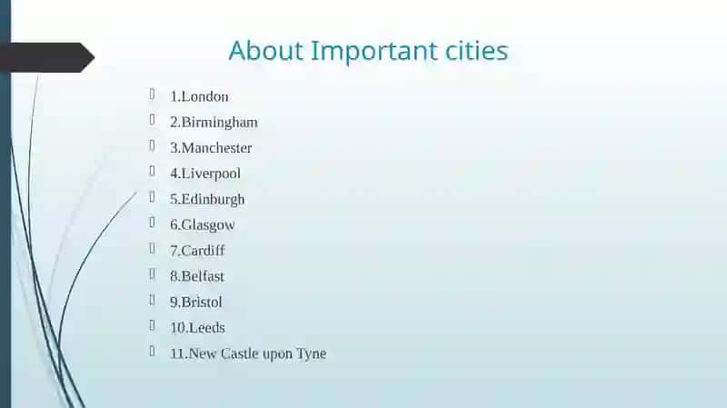 Important cities and climate of Great Britain 3