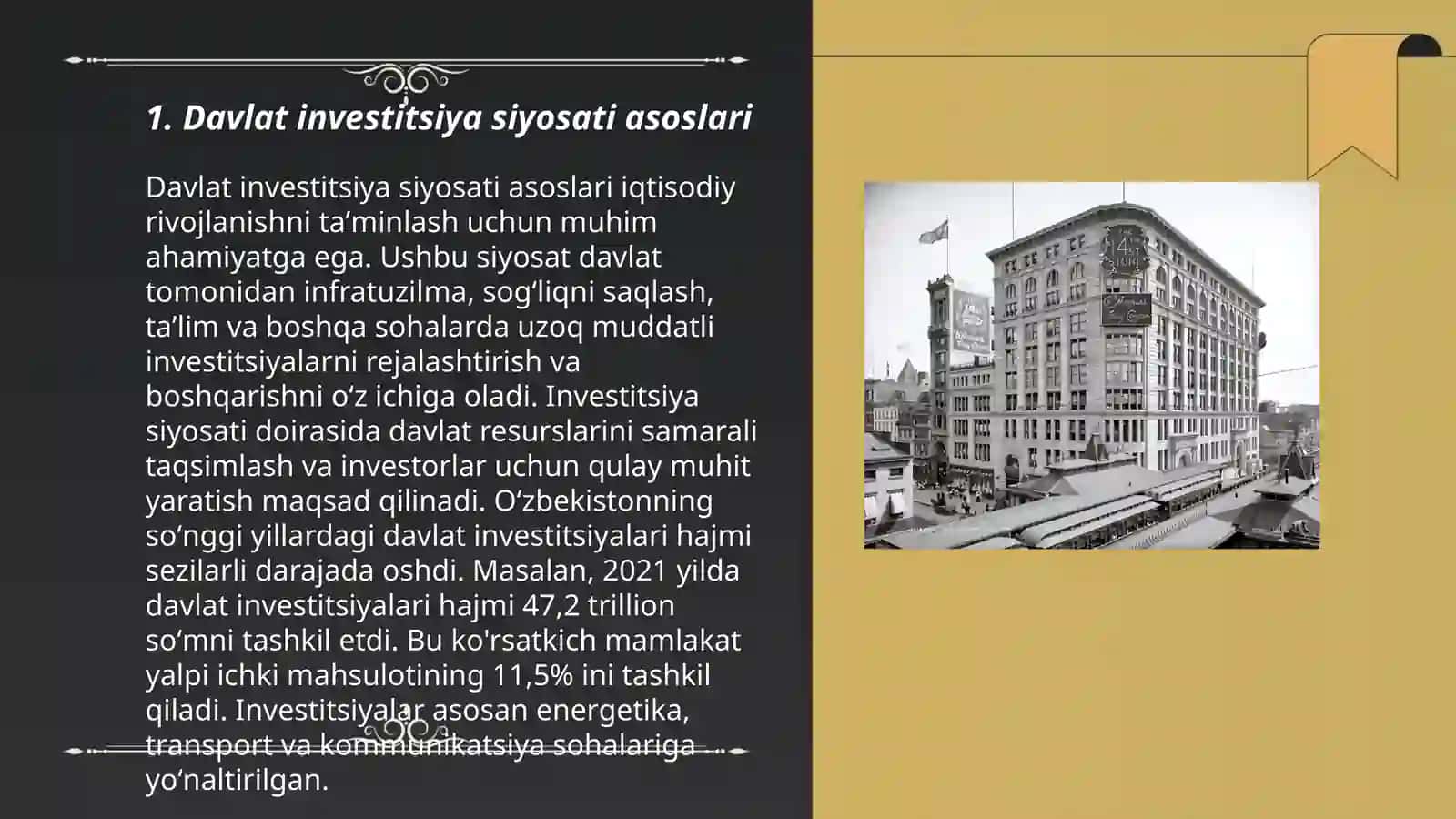 Davlatning Investitsiya siyosati 3