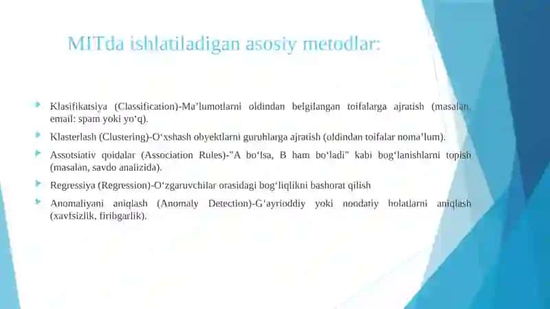 Ma’lumotlarning intellektual tahlili 3