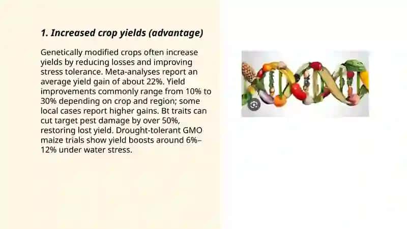 Advantages and disadvantages of GMO 3