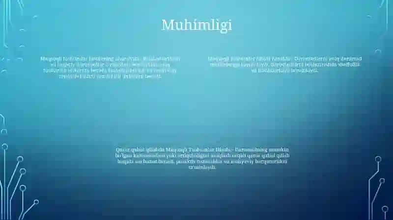 Maqsaqli Tushumlar Hisobi 3