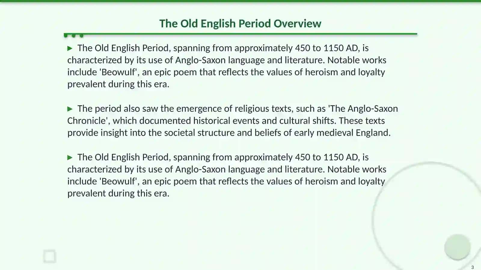 British literary periods and its famous trends 3