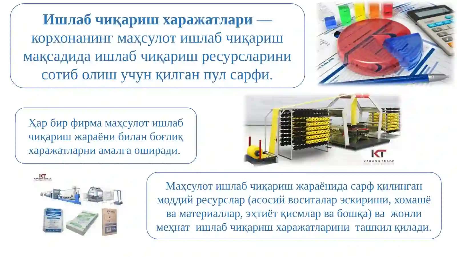 ИШЛАБ ЧИҚАРИШ ХАРАЖАТЛАРИ 3