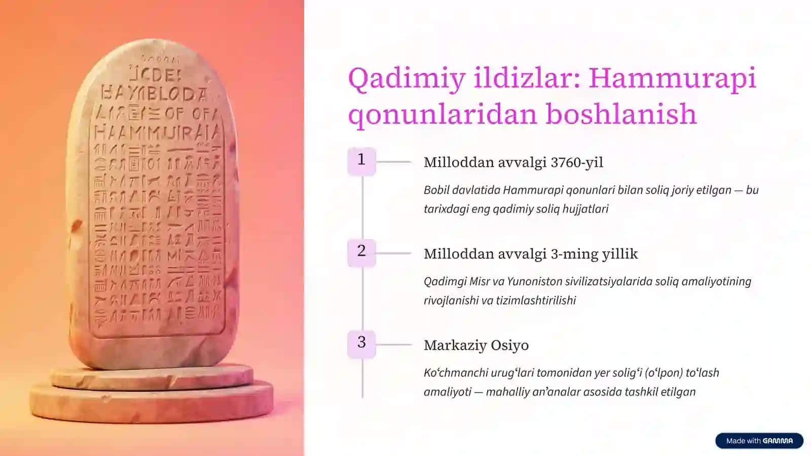SOLIQLARNING VUJUDGA KELISHI VA RIVOJLANISH TARIXI 3