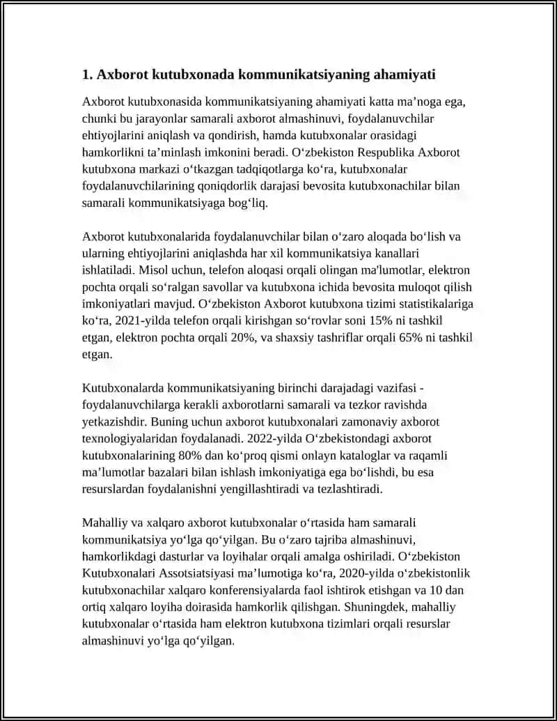 AXBOROT KUTUBXONA FAOLIYATINI BOSHQARISHDA KOMMUNIKATSIYA VA USLUBIY ISHLARNI TASHKIL ETISH 3