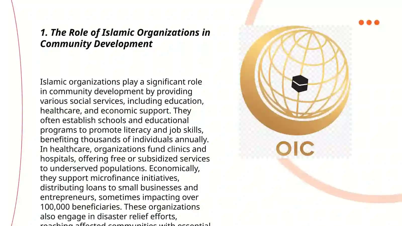 The Role of Islamic Organizations in Community Development 3