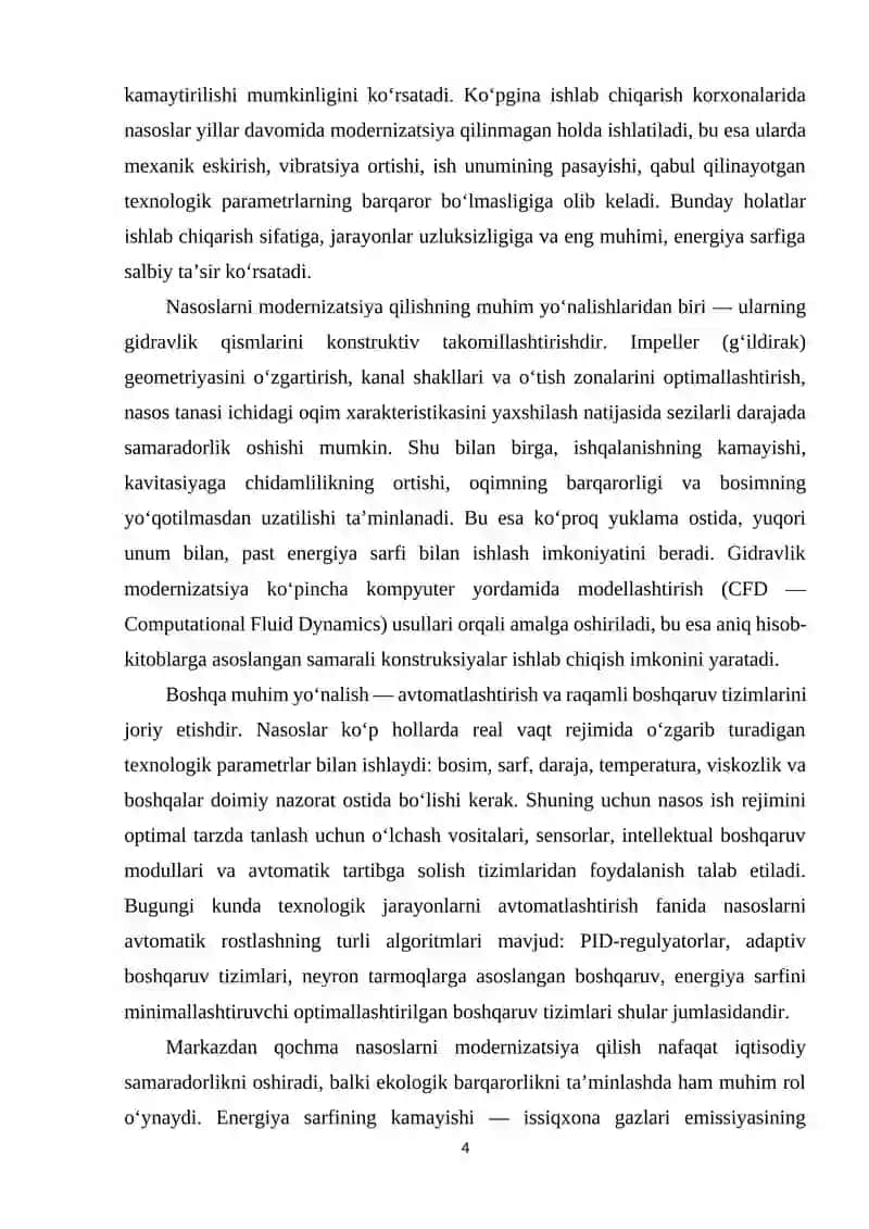 MARKAZDAN QOCHMA NASOSLARNI MODERNIZATSIYA VA AVTOMATLASHTRISH 3