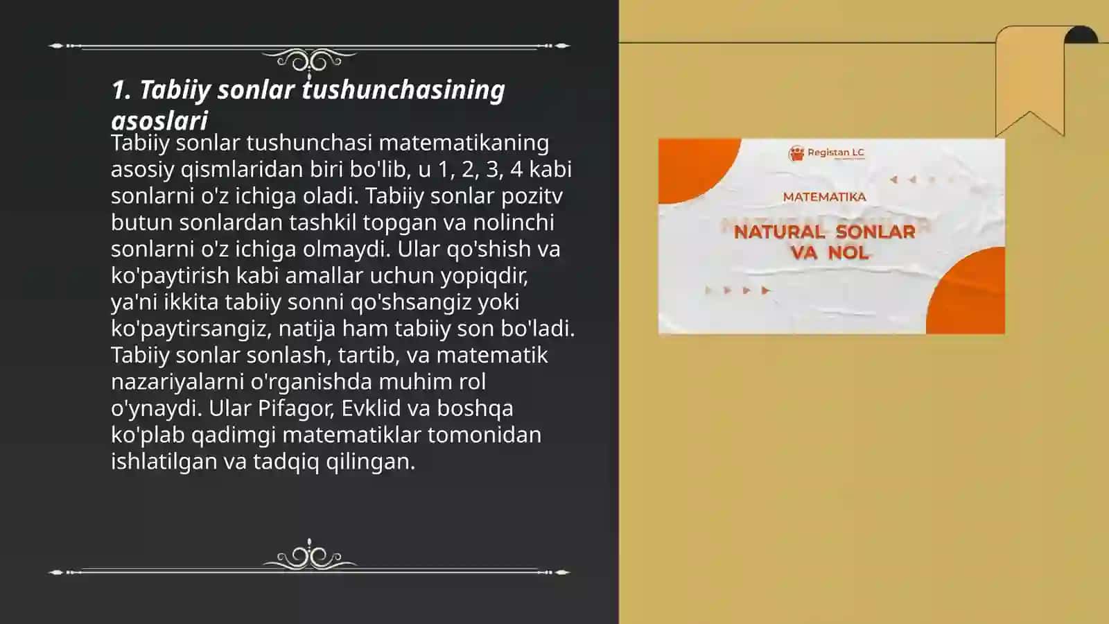 Tabiiy son va 0 tushunchasining vujudga kelishi tarixini oʻrganish 3