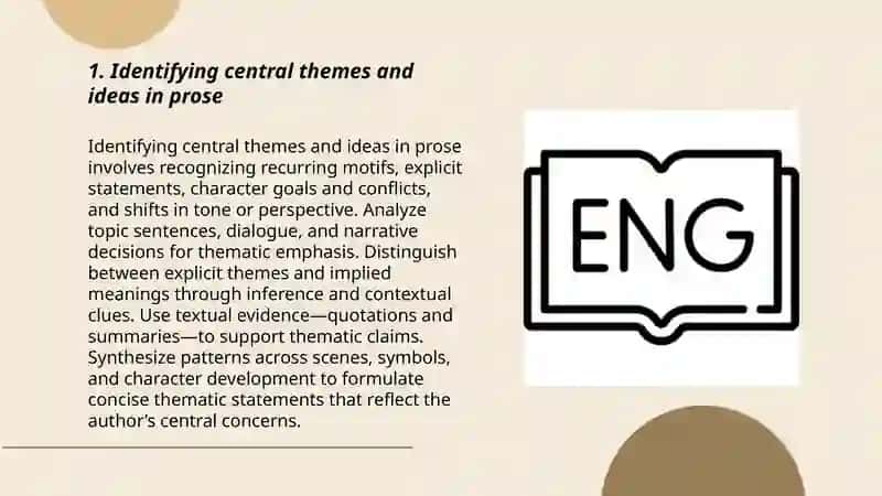 Interpretation of English prose 3