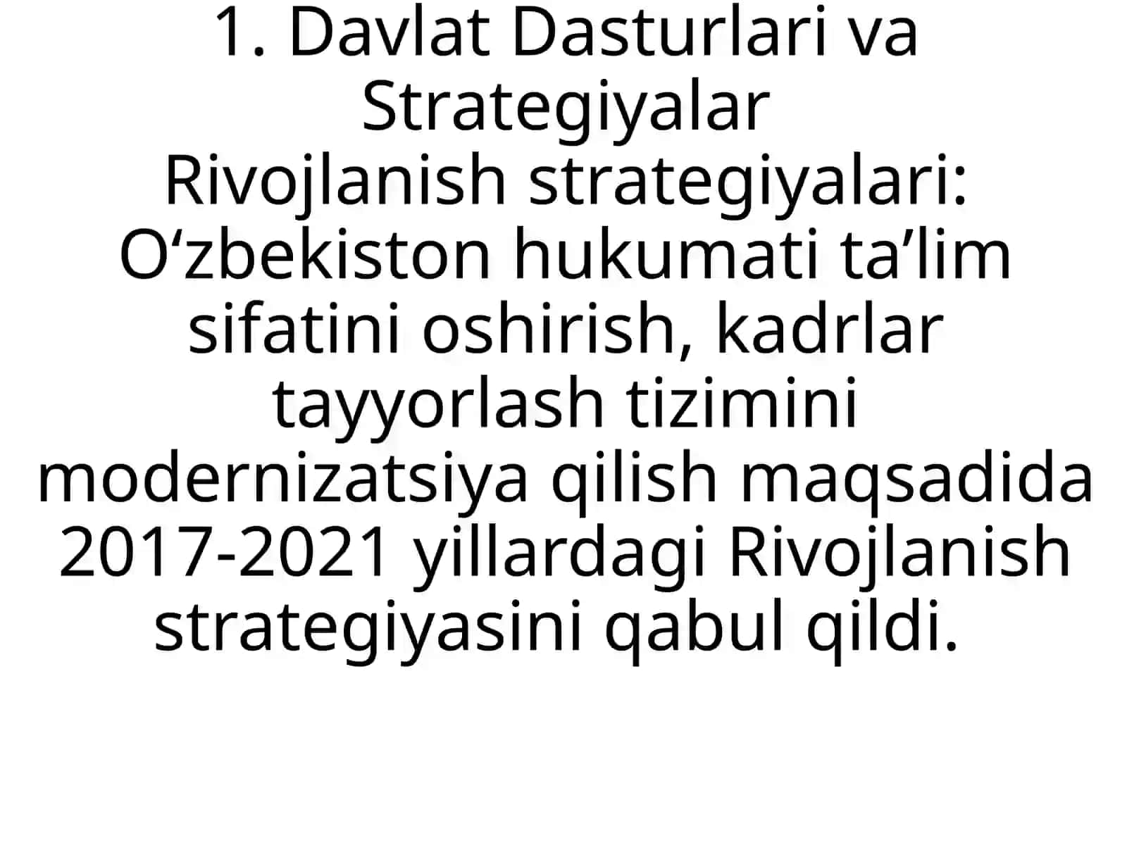 Oʻzbekiston data ʼlim sohasidagi amalga Odhirilgan islohotlar 3