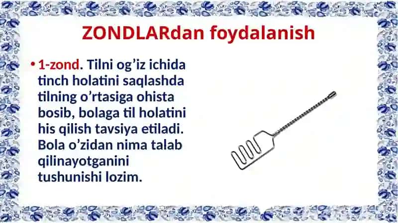 ZONDLAR yordamida tovush qo’yish 3