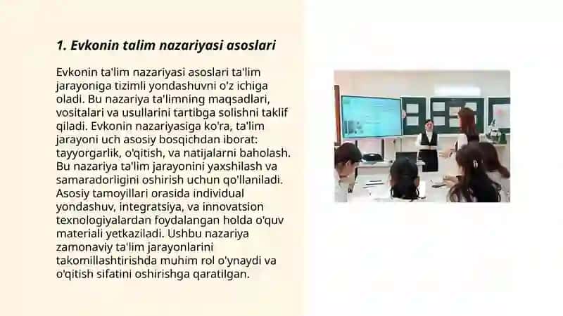 Evkonin talim nazariyasi asoslari 3