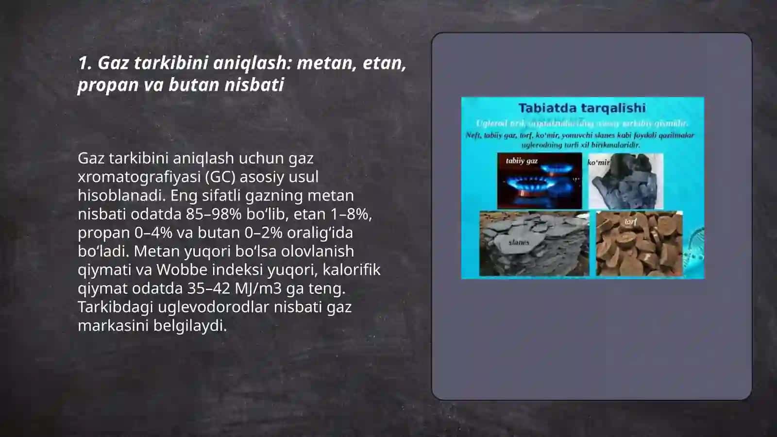 Gaz tarkibini aniqlash 3