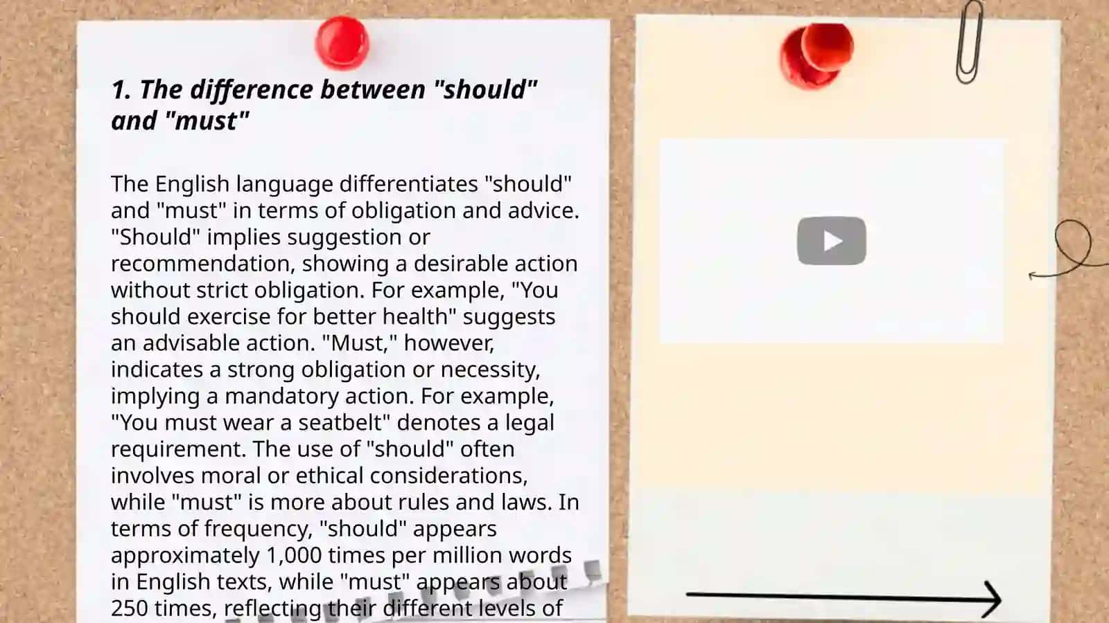 The difference between "should" and "must" 3