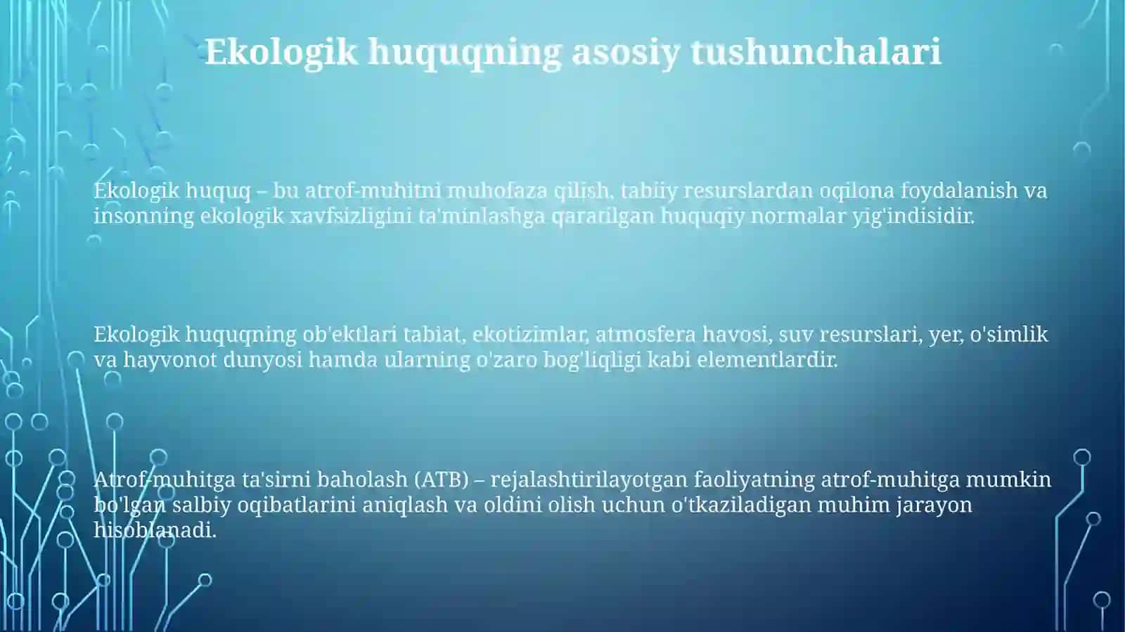 Ekologik huquq 3