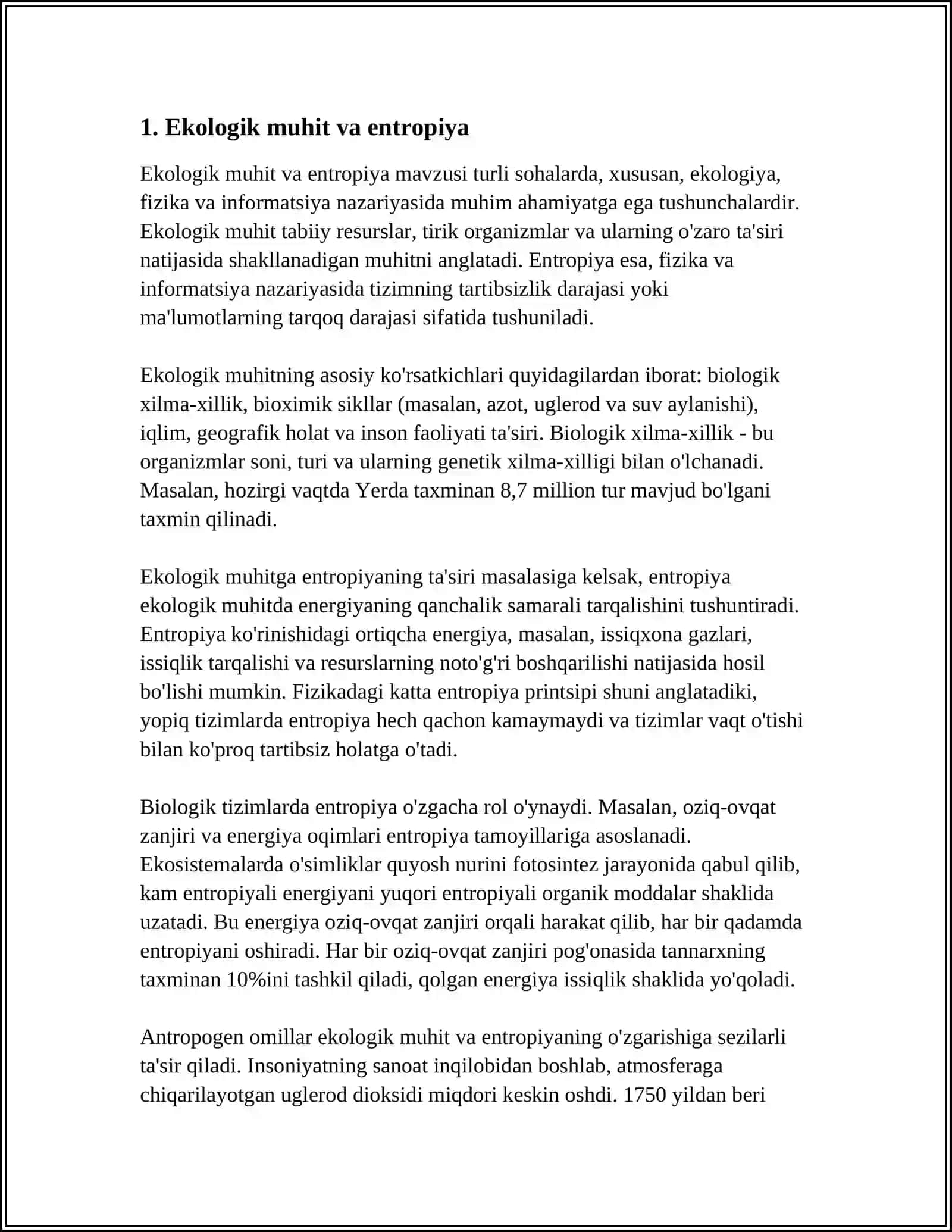 ENTROPIYA VA EKOLOGIYA 3